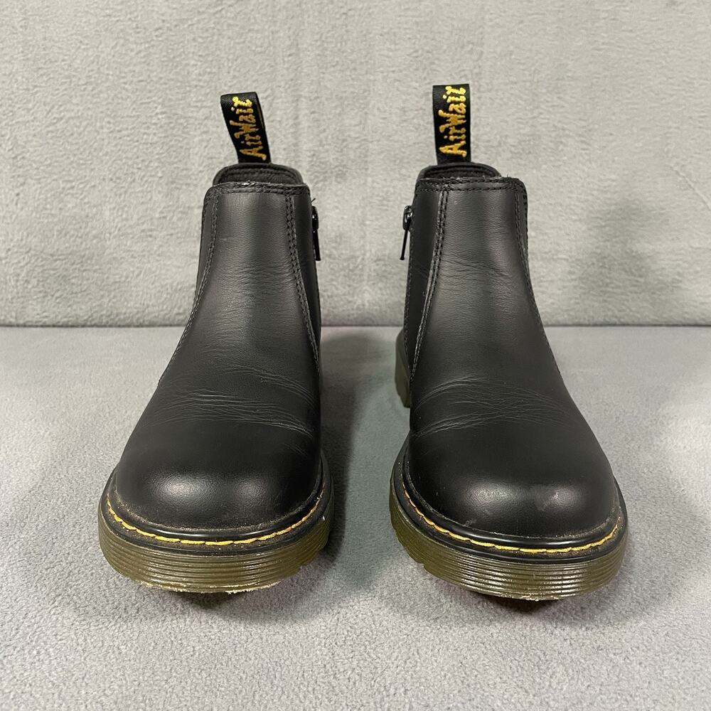 Dr Martens 2976 J Chelsea Boots Black Kids US 3 Youth Slip On Side Zip - Picture 2 of 8